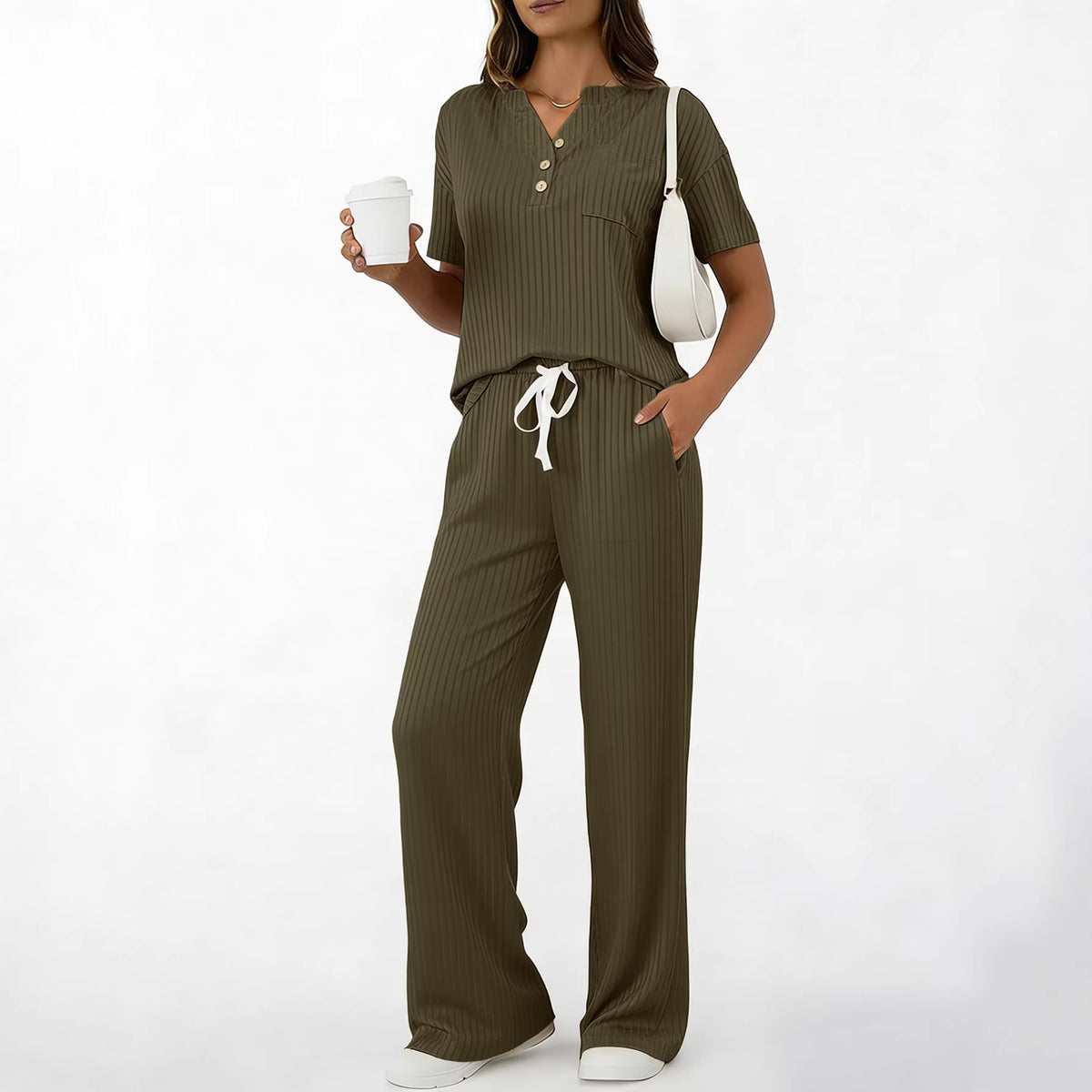 Sera Ribbed Knit Two-Piece Set
