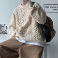 Atlas Men's Cable-Knit Contrast Sweater