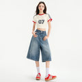 Indigo Upton Wide-Leg Jeans