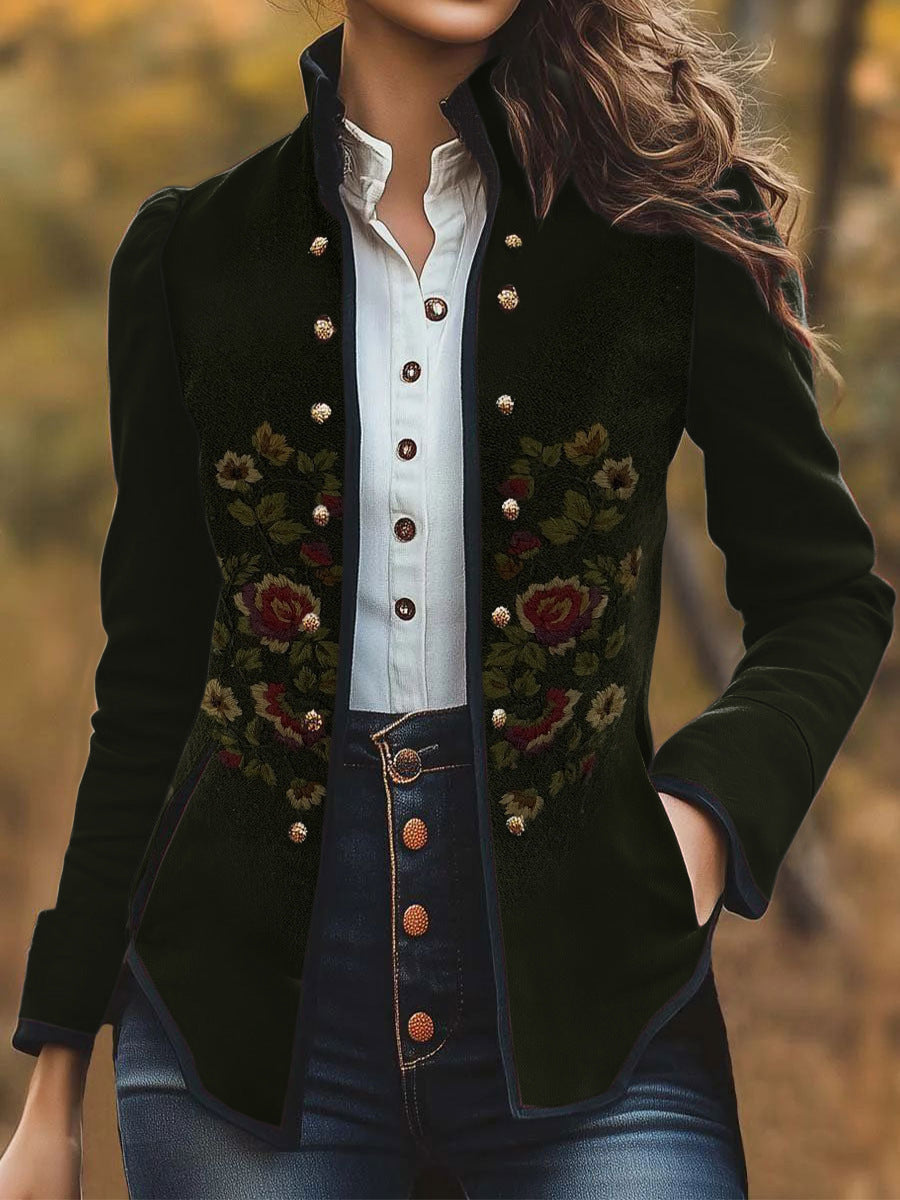 Aurelia Floral Embroidered Blazer