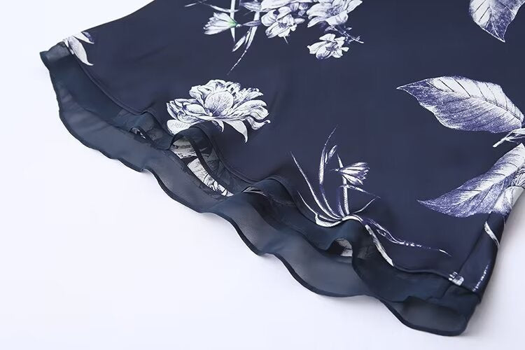 Sway Satin Midi Floral Skirt