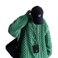 Atlas Men's Cable-Knit Contrast Sweater