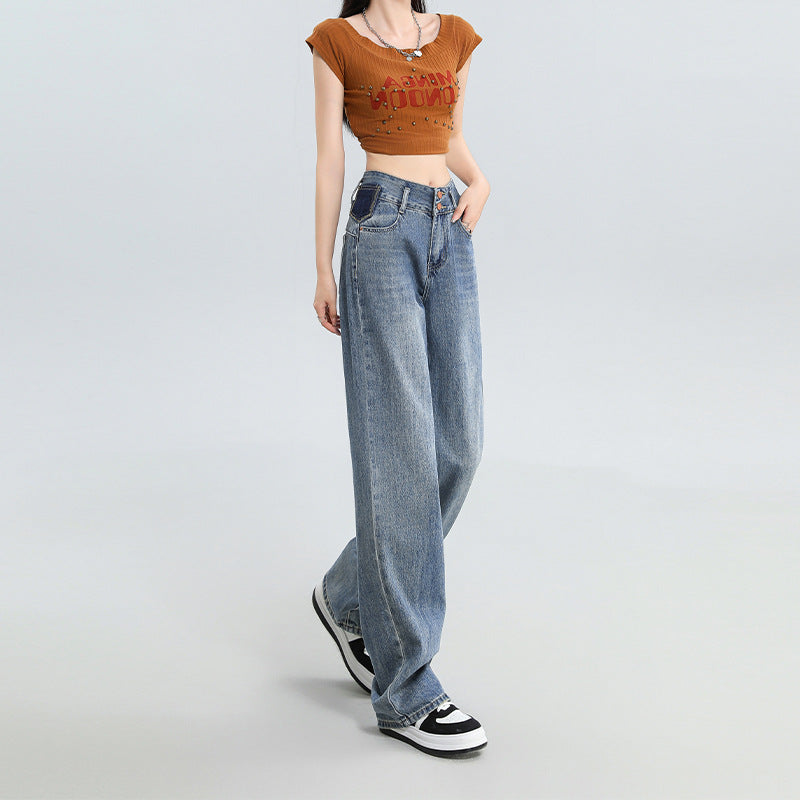 Indigo Marlow Wide-Leg Jeans