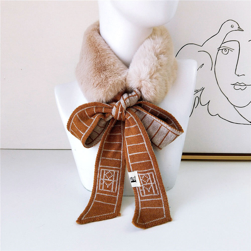 Ember Plush Houndstooth Scarf
