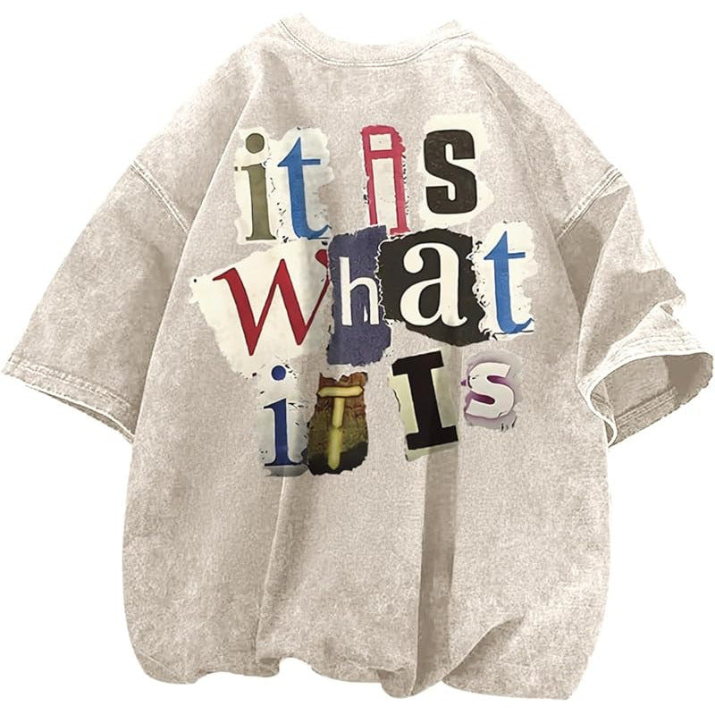 Archive Men's Oversized Letter-Print Printed T-Shirt