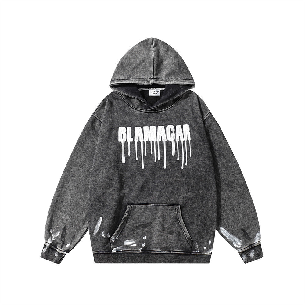 District Men's Loose Printed Hoodie