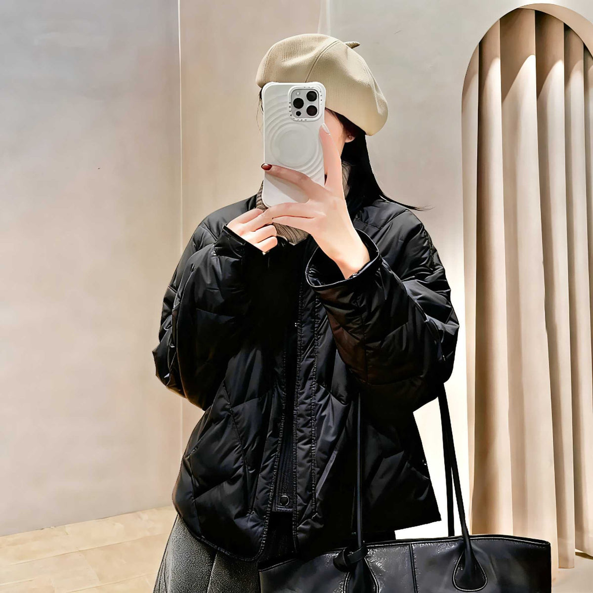 Lumen Cotton Quilted Padded Puffer Jacket