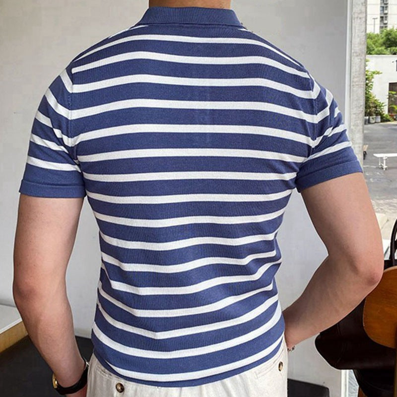 Metro Men's Striped Polo Shirt