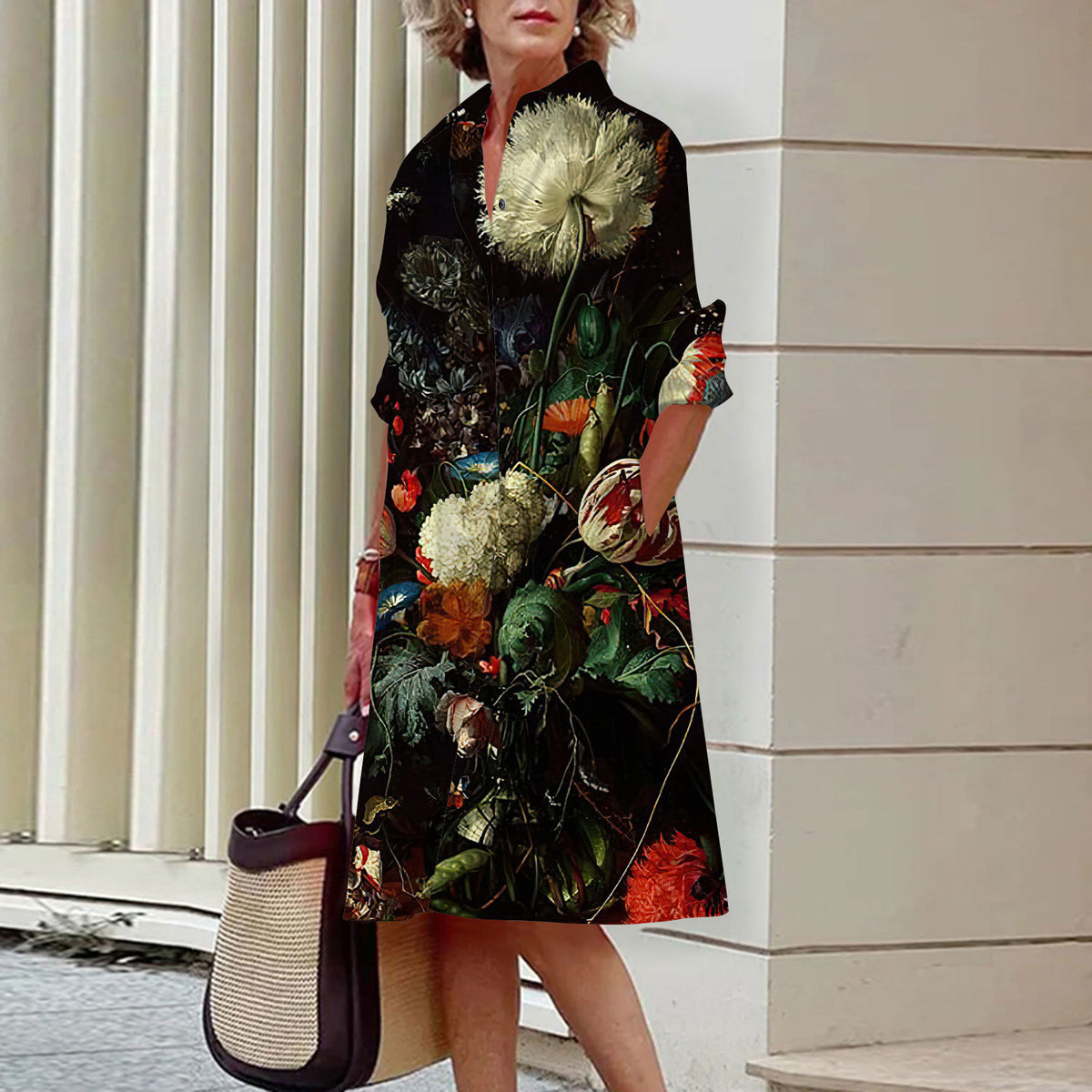 Nova Floral Printed Shirt Dress