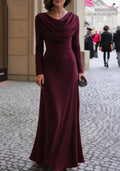 Nova Long-Sleeve Halter Maxi Dress