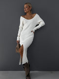 Nova Mid-Length Long-Sleeve Knit Dress