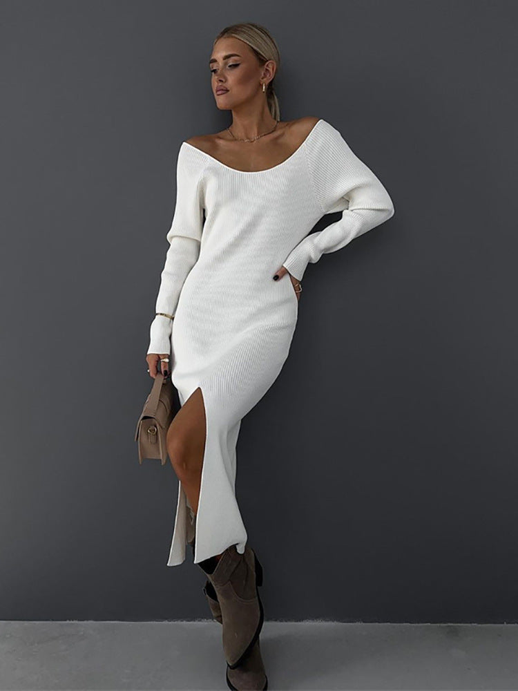 Nova Mid-Length Long-Sleeve Knit Dress