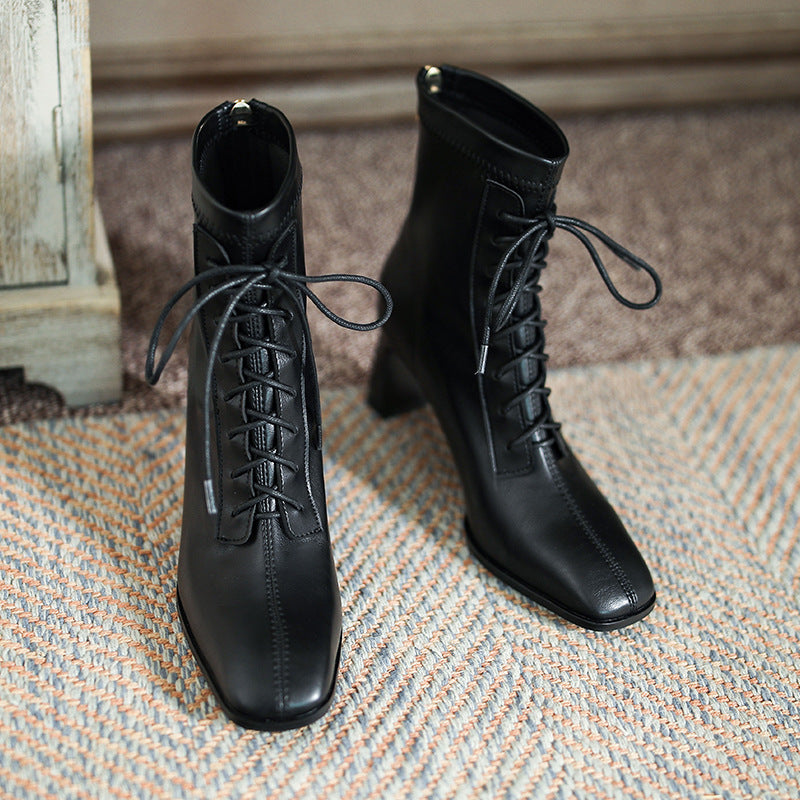 Stride Faux-Leather Leather Ankle Boots