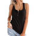 Aurelia Button Solid Tank Top