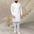 Metro Men's Linen Long Button Shirt