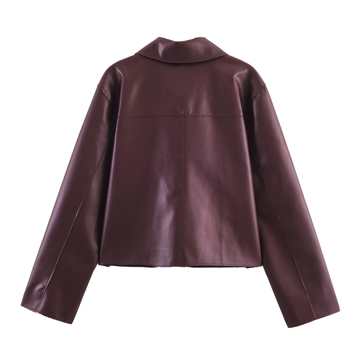 Halo Faux-Leather Short Jacket, view 2