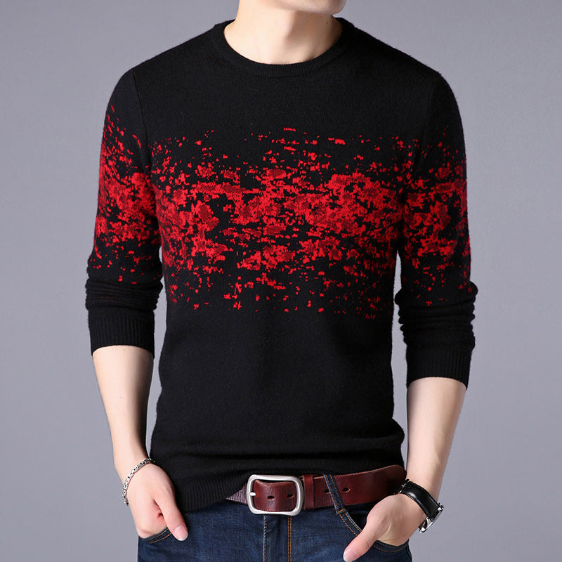 Atlas Men's Round Jacquard Cardigan