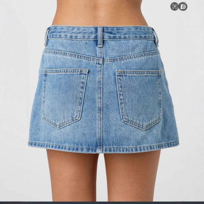 Sway Slim Washed Denim Skirt