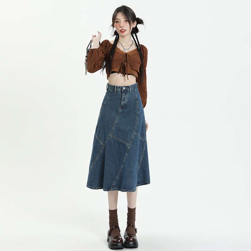 Sway Denim High-Waist Skirt