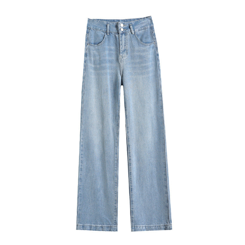 Indigo Quill Wide-Leg Jeans