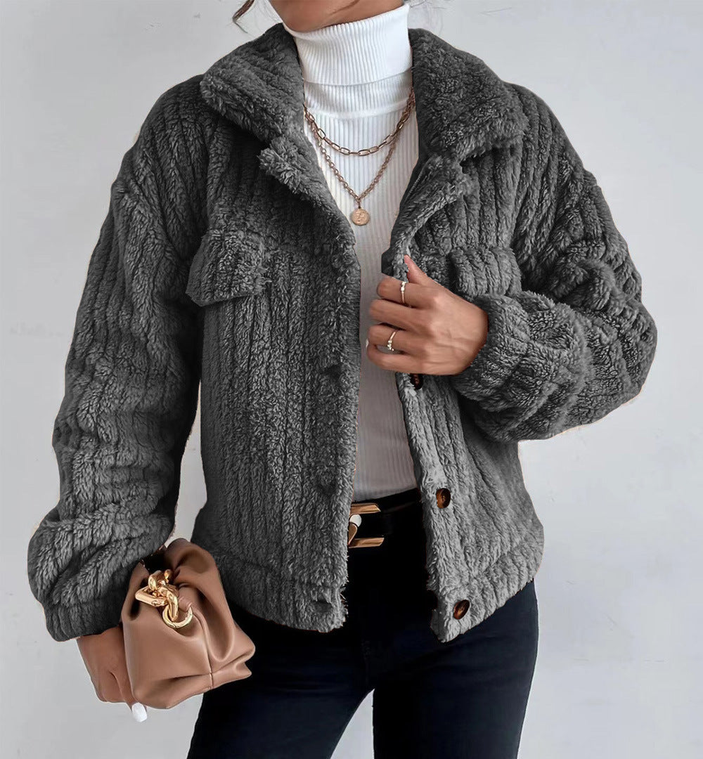 Cove Plush Fleece-Lined Lapel Jacket