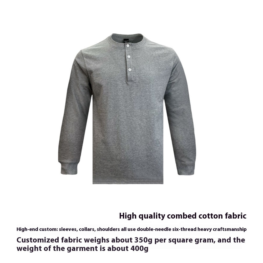 Metro Men's Cotton Slim Retro Henley Shirt