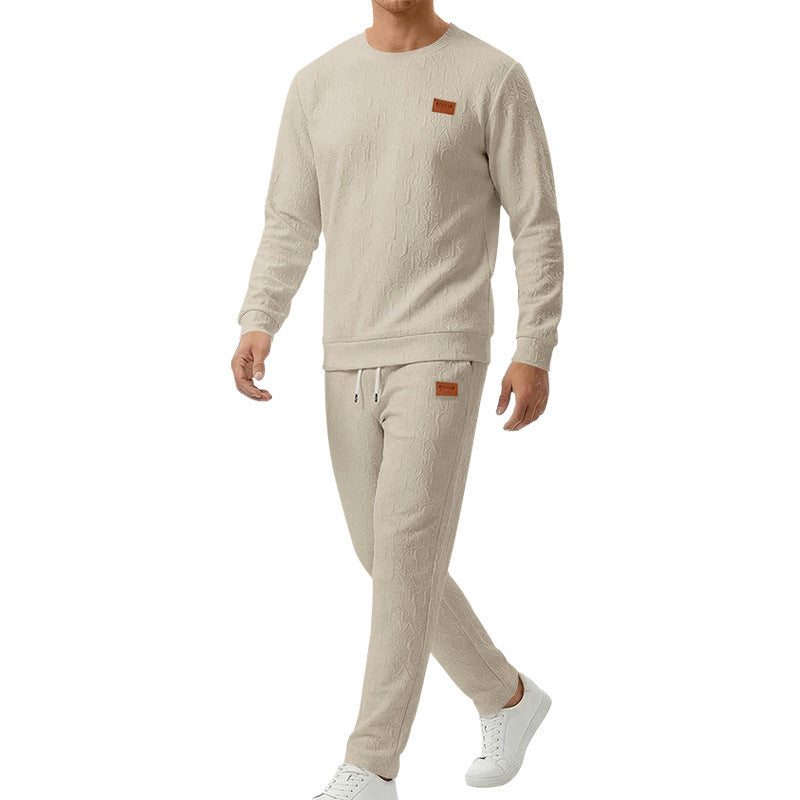 District Men's Crew-Neck Letter-Print Co-ord Set