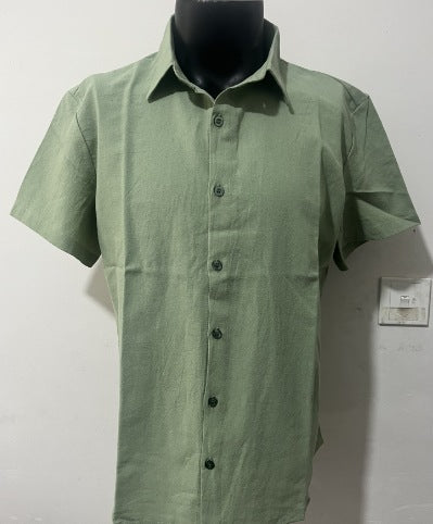 Metro Men's Short-Sleeve Breathable Linen Shirt