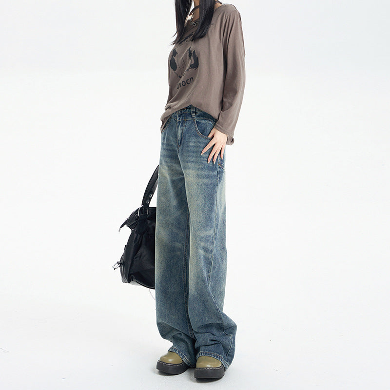 Indigo Arden Retro Wide-Leg Jeans