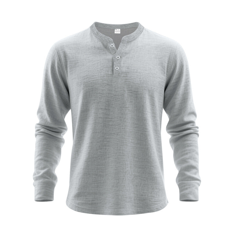 Metro Men's Relaxed Long-Sleeve Henley Shirt
