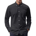Metro Men's Long-Sleeve Button Solid Shirt