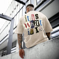 Archive Men's Oversized Letter-Print Printed T-Shirt