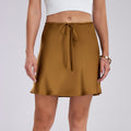 Sway Satin Drawstring Midi Skirt