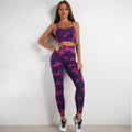 SculptForm High-Waist Tie-Dye Printed Co-ord Set