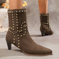Stride Suede Pointed Ankle Boots