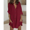 Nova Arden Relaxed Single-Breasted Shirt Dress