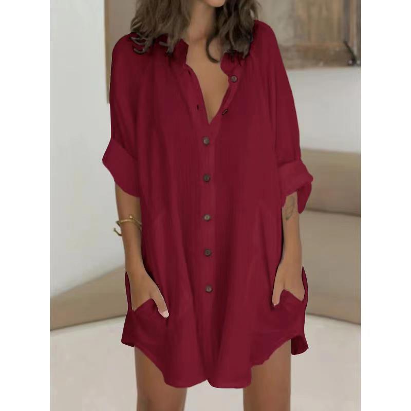 Nova Arden Relaxed Single-Breasted Shirt Dress