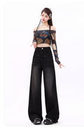 Indigo Washed Retro Straight Jeans