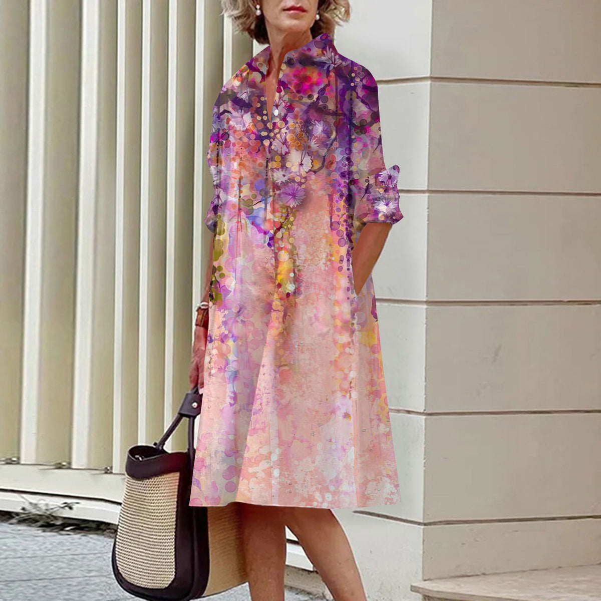 Nova Floral Printed Shirt Dress