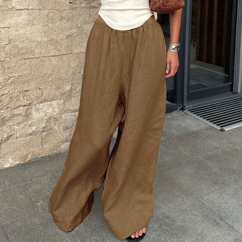 Flow Calder Linen Cotton Wide-Leg Trousers