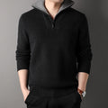 Atlas Men's Lapel Jacquard Sweater