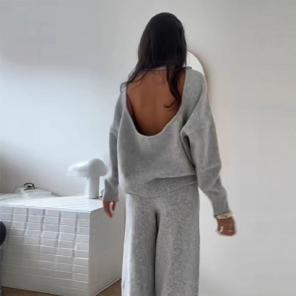 Sera Knit Open-Back Co-ord Set
