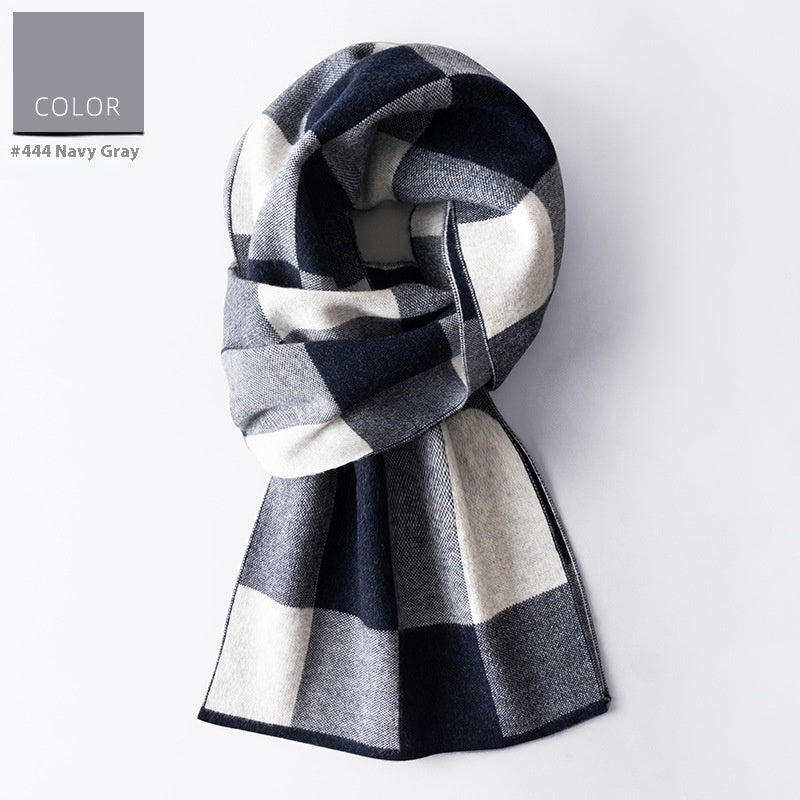 Ember Men's Wool Plaid Scarf
