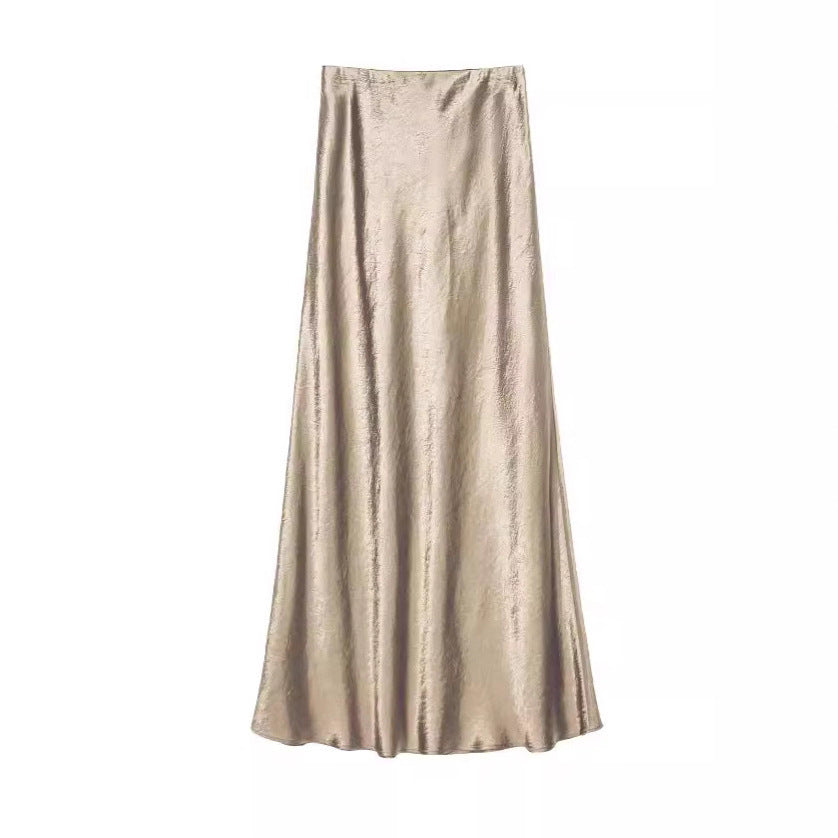 Sway Satin High-Waist Tie-Dye Midi Skirt