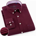 Metro Men's Cotton Long-Sleeve Solid Shirt