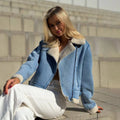 Lumen Denim Fleece-Lined Coat