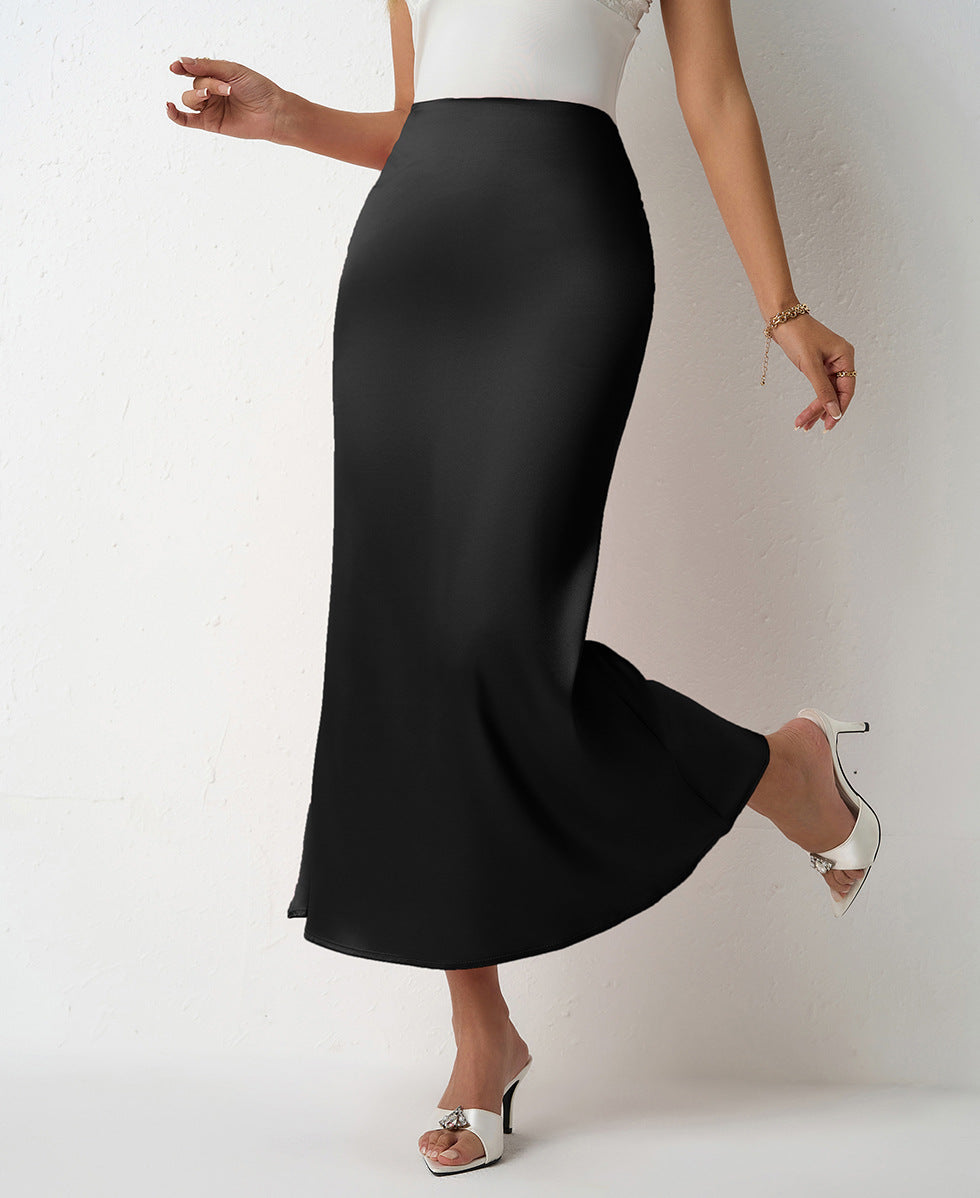 Sway Satin Slim Midi Skirt