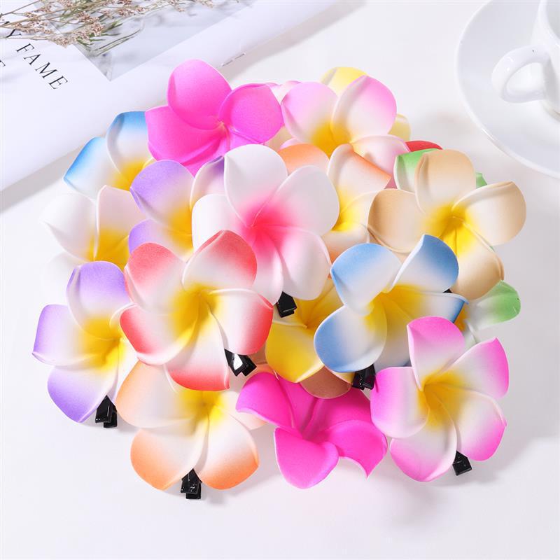 Ember Flower Clip Hawaiian Plumeria Beach Claw