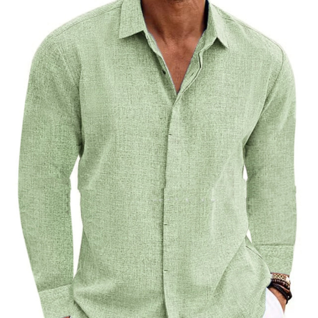 Archive Men's Linen Cotton Long-Sleeve T-Shirt