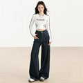 Indigo Isla Wide-Leg Jeans